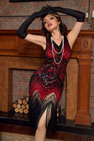 Load image into Gallery viewer, Gold Sequin 1920s Dress