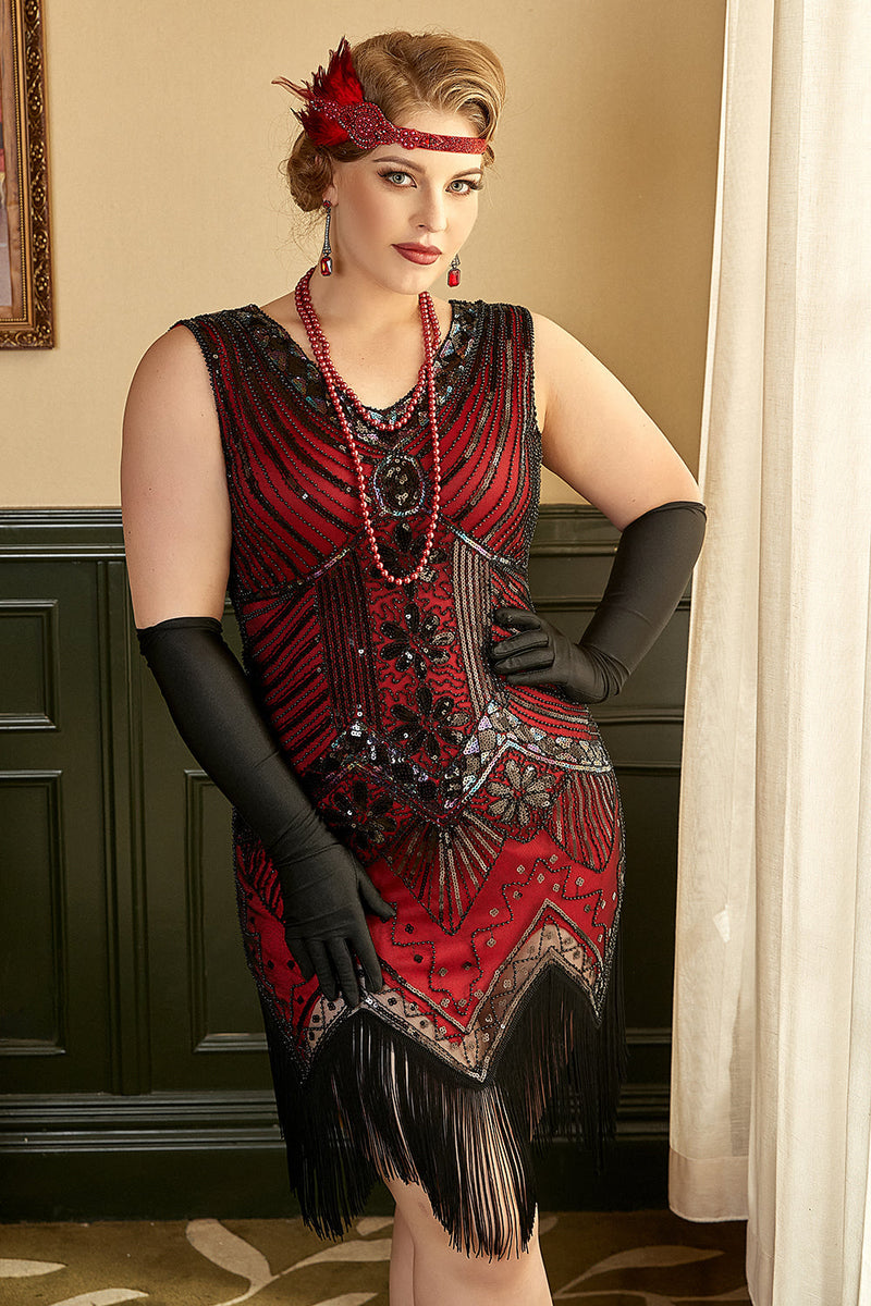 20s red dress 1920s red flapper dress with elbow length sleeves
