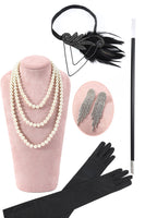 Load image into Gallery viewer, Black 1920s Party Accessories Sets