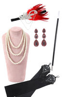 Load image into Gallery viewer, 1920s Red Costume Accessories Set