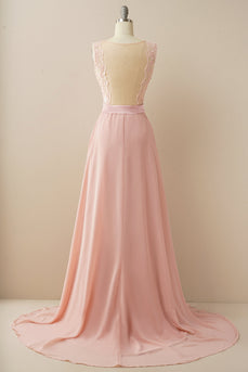 Applique Long Prom Dress