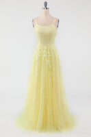 Load image into Gallery viewer, A-Line Spaghetti Straps Purple Long Prom Dress