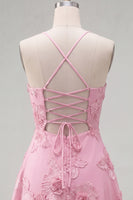 Load image into Gallery viewer, Floral Fuchsia A-Line Spaghetti Straps Short Cocktail Dress