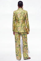 Load image into Gallery viewer, Blue Floral 2 Piece Notched Lapel Single Breasted Business Suits with Pockets