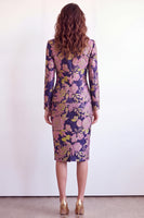Load image into Gallery viewer, Green Flower 2 Piece Peak Lapel Midi Single Breasted Business Suits