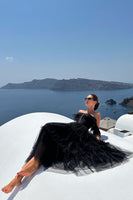 Load image into Gallery viewer, Tulle A-Line Sweetheart Black Prom Dress