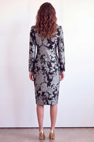 Load image into Gallery viewer, Green Flower 2 Piece Peak Lapel Midi Single Breasted Business Suits