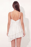 Load image into Gallery viewer, Sparkly White Short A Line Sequin Graduation Dress with Ruffles