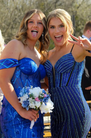 Load image into Gallery viewer, Glitter Black Corset Spaghetti Straps Mermaid Long Prom Dress with Slit