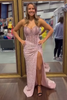 Load image into Gallery viewer, Sparkly Royal Blue Sweetheart Sequins Long Corset Prom Dress with Beading
