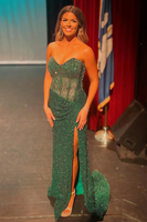 Load image into Gallery viewer, Sparkly Royal Blue Sweetheart Sequins Maxi Corset Prom Dress with Beading