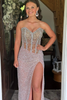Load image into Gallery viewer, Sparkly Blue Sweetheart Sequins Bodycon Long Corset Prom Dress with Beading