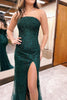 Load image into Gallery viewer, Red Tulle Backless Mermaid Long Prom Dress with Slit