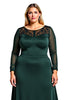 Load image into Gallery viewer, Elegant Dark Green A Line Satin Plus Size Long Mother of the Bride Dress