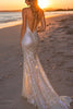 Load image into Gallery viewer, Sparkly Burgundy Sequin Strapless Mermaid Long Formal Dress