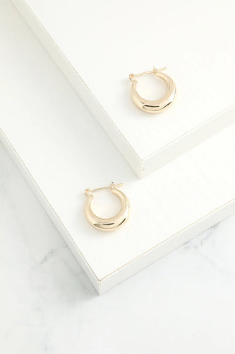 Gold Simple Circle Earrings