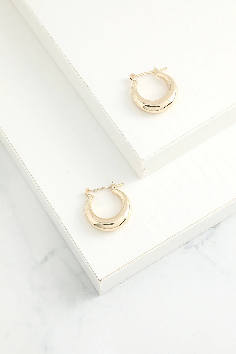 Load image into Gallery viewer, Gold Simple Circle Earrings