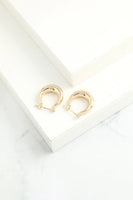 Load image into Gallery viewer, Gold Simple Circle Earrings