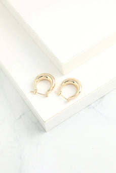 Gold Simple Circle Earrings