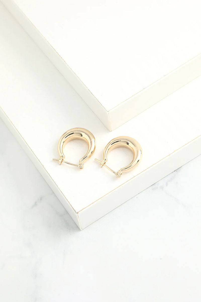 Load image into Gallery viewer, Gold Simple Circle Earrings