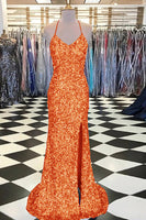 Load image into Gallery viewer, Royal Blue Sequin Mermaid Prom Dress