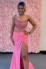 Load image into Gallery viewer, Sparkly Strapless Gold Mermaid Long Prom Dress with Slit