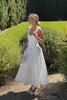 Load image into Gallery viewer, White Scoop Neck A Line Maxi Birthday Dress