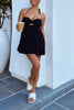 Load image into Gallery viewer, Simple Black Keyhole Halter A-Line Mini Birthday Dress