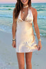 Load image into Gallery viewer, Champagne Bodycon Halter Mini Birthday Dress