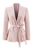 Load image into Gallery viewer, 2 Piece Sparkly Pink Sequin Pencil Midi Prom Suits with Sash