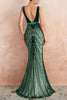 Load image into Gallery viewer, Sparkly Mermaid Sequins Black Long Prom Dress
