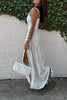 Load image into Gallery viewer, White A Line Cut Out Maxi Corset Formal Dress with Slit