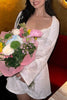 Load image into Gallery viewer, Sparkly White Sequins Ruched Backless Mini Dress with Sleeves