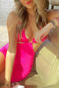 Load image into Gallery viewer, Fuchsia Bodycon Halter Cut Out Mini Birthday Dress