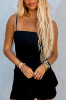 Load image into Gallery viewer, Black Spaghetti Straps Bodycon Mini Birthday Dress with Belt