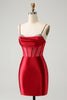 Load image into Gallery viewer, Glitter Fuchsia Corset Beaded Tight Party Dress