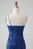 Load image into Gallery viewer, Glitter Pink Tight One Shoulder Sequined Short Prom Dress