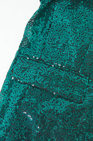 Load image into Gallery viewer, Sparkly Green Sequins Notched Lapel Women Suits with Belt