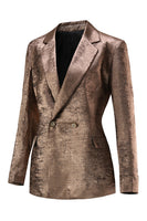 Load image into Gallery viewer, Golden 2 Pieces Notched Lapel Women Party Suits with Belts