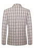Load image into Gallery viewer, Light Khaki Plaid Notched Lapel 3 Pieces Men&#39;s Suits