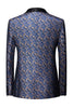 Load image into Gallery viewer, Navy Shawl Lapel One Button Embroidery Men&#39;s Party Blazer