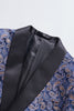 Load image into Gallery viewer, Navy Shawl Lapel One Button Embroidery Men&#39;s Party Blazer