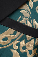 Load image into Gallery viewer, Dark Green Shawl Lapel One Button Embroidery Men&#39;s Prom Jacket