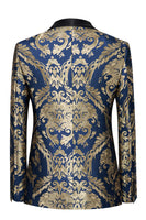 Load image into Gallery viewer, Dark Green Shawl Lapel One Button Embroidery Men&#39;s Prom Jacket