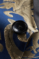 Load image into Gallery viewer, Dark Green Shawl Lapel One Button Embroidery Men&#39;s Prom Jacket