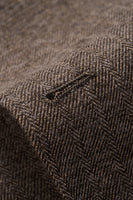 Load image into Gallery viewer, Brown 3 Piece Tweed Notched Lapel Men&#39;s Prom Suits