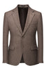 Load image into Gallery viewer, Brown 3 Piece Tweed Notched Lapel Men&#39;s Prom Suits