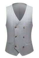 Load image into Gallery viewer, Grey 3 Piece Notched Lapel Men&#39;s Party Suits