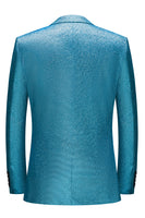 Load image into Gallery viewer, Glitter Grey 2 Piece Peak Lapel One Button Men&#39;s Party Suits