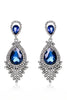 Load image into Gallery viewer, Champagne Tassel Glass Luxury Drop Earrings